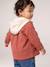 Hooded overshirt for baby terracotta 