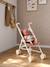 Doll pushchair green+rose 