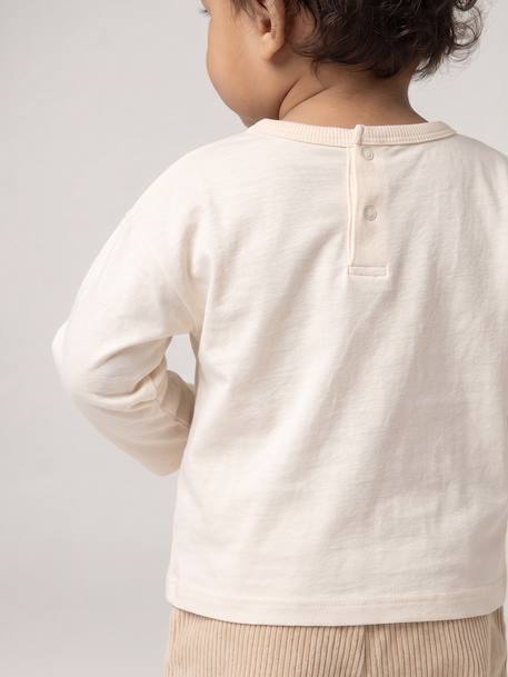 Long-sleeved T-shirt for baby ecru 