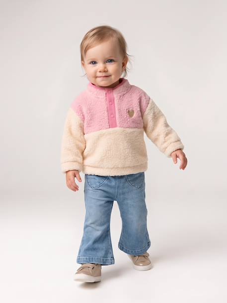 Long-sleeved sweatshirt for baby rose 