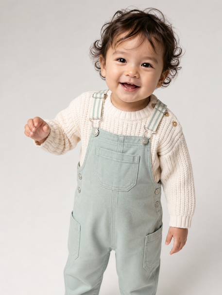 Dungarees for baby sage green 