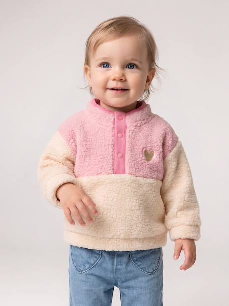 Long-sleeved sweatshirt for baby rose 