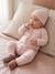 Newborn playsuit and hat set for girls pale pink 