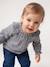 Long-sleeved blouse for baby girls grey blue 