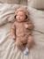 Long-sleeved hooded playsuit for baby boys beige 