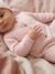 Newborn playsuit and hat set for girls pale pink 