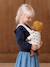 Baby Carrier For Dolls, in Cotton Gauze black+printed pink+rose+yellow 