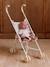 Large Lightweight Pushchair for Baby Dolls black+ecru+rose 