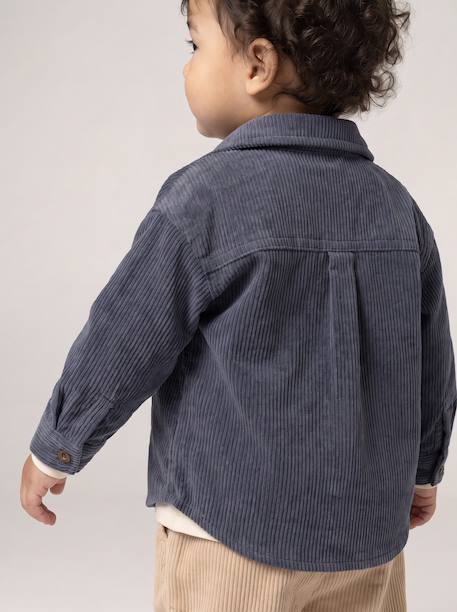 Overshirt for baby grey blue 