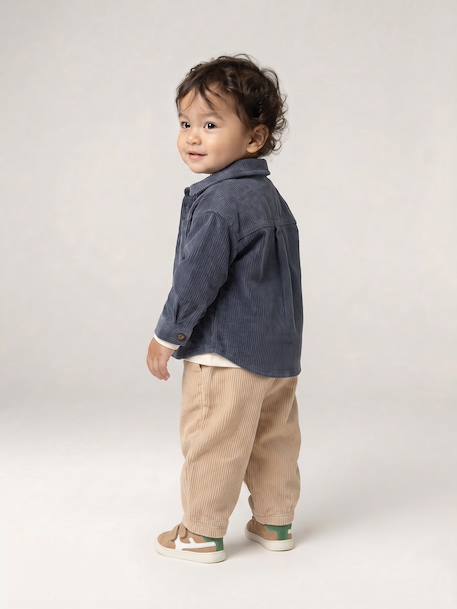 Corduroy trousers for baby boys beige 