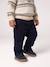 Corduroy trousers for baby boys khaki+navy blue 