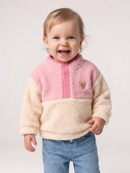 Long-sleeved sweatshirt for baby rose 