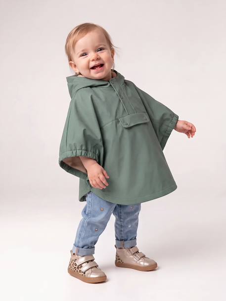 Rain cape for baby green 