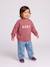 Wide-leg jeans with small embroidered hearts denim grey+stone 
