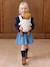 Baby Carrier For Dolls, in Cotton Gauze black+printed pink+rose+yellow 