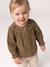 Corduroy blouse for baby girls olive 