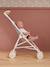 Doll pushchair green+rose+yellow 