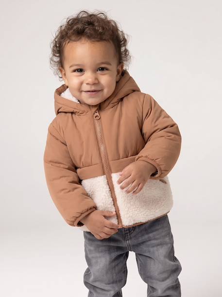 Puffer jacket with hat and mittens for baby boys hazel 