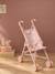 Doll pushchair green+rose 