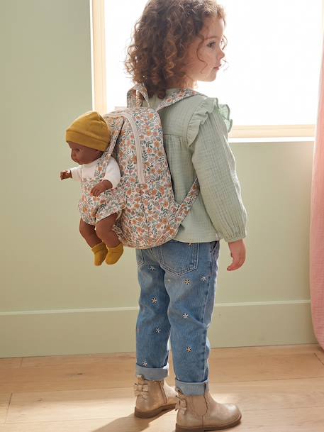Baby-Carrying Backpack for Dolls, Cherry yellow 