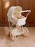 Pram for baby doll black+ecru 