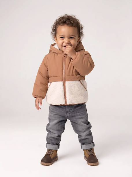 Puffer jacket with hat and mittens for baby boys hazel 