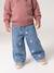 Wide-leg jeans with small embroidered hearts denim grey+stone 