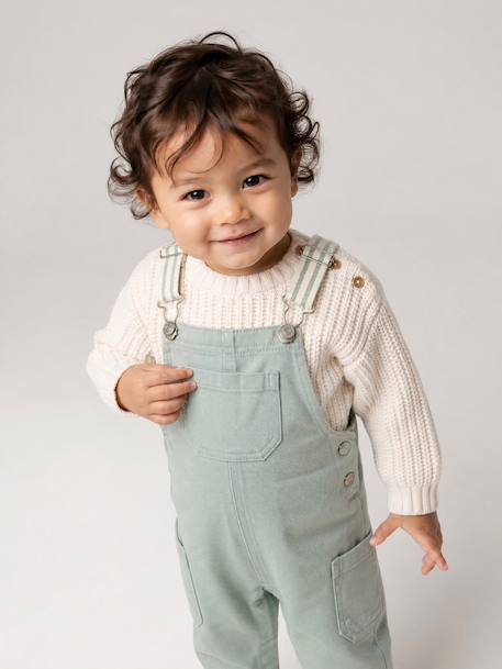 Dungarees for baby sage green 