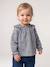 Long-sleeved blouse for baby girls grey blue 