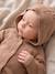 Long-sleeved hooded playsuit for baby boys beige 