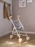 Doll pushchair green+rose 