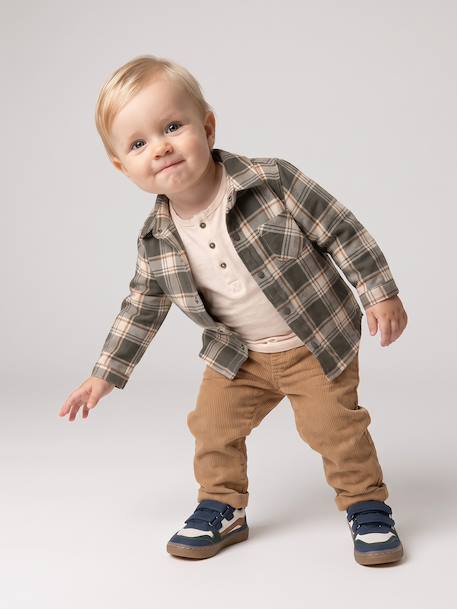 Corduroy Trousers for Babies brown+caramel+grey blue+lichen 