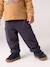 Fleece-lined trousers for baby boys anthracite+olive 