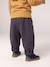 Fleece-lined trousers for baby boys anthracite+olive 