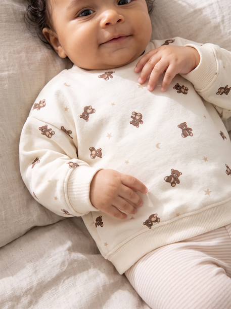 Sweatshirt and trousers set for baby boys ecru 