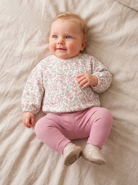 2-piece sweatshirt and trousers set for baby ecru 