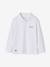 Long-sleeved polo shirts for boys slate blue+white 