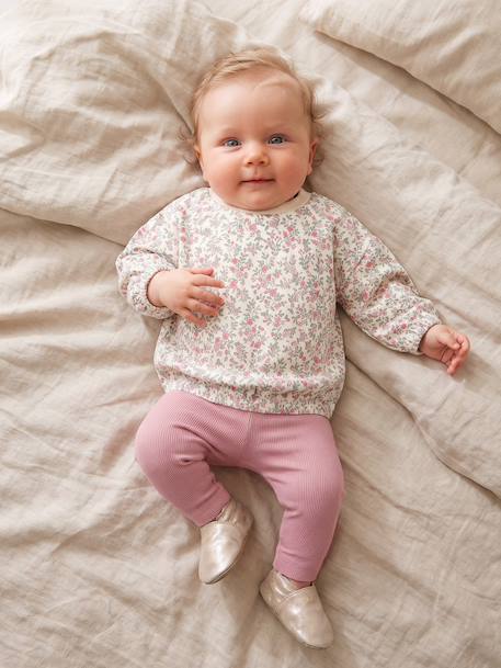 2-piece sweatshirt and trousers set for baby ecru 