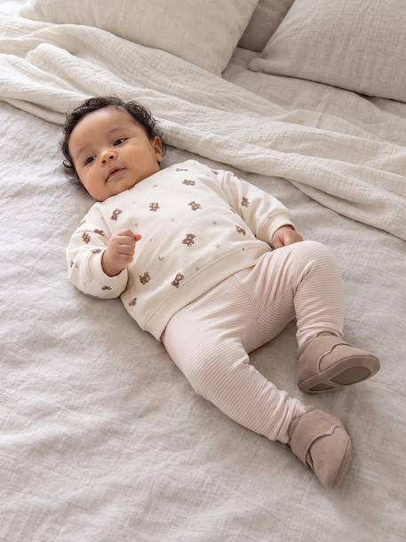Sweatshirt and trousers set for baby boys ecru 