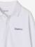 Long-sleeved polo shirts for boys slate blue+white 
