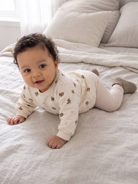Sweatshirt and trousers set for baby boys ecru 