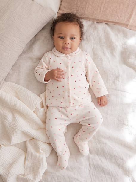 Pack of 2 pyjamas for baby rosy 