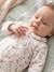 Pack of 2 baby sleepsuits with front opening cappuccino+pale pink+sage green 