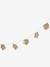 Wooden house LED fairy lights beige 