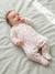 Pack of 2 baby sleepsuits with front opening cappuccino+pale pink+sage green 