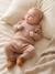 Knitted playsuit for baby girls marl beige 