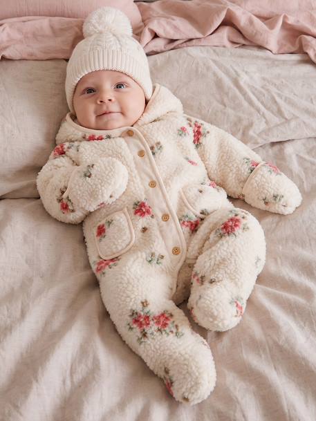 Newborn snowsuit for baby vanilla 