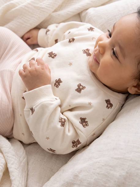 Sweatshirt and trousers set for baby boys ecru 
