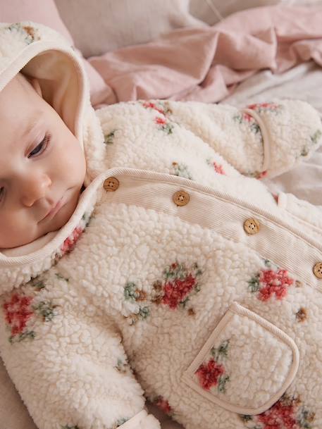 Newborn snowsuit for baby vanilla 