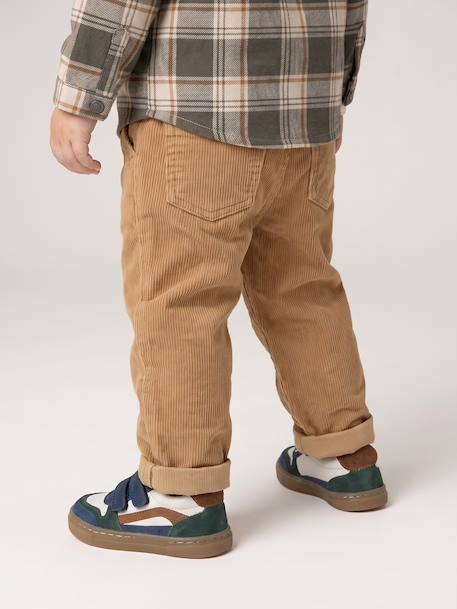 Corduroy Trousers for Babies brown+caramel+grey blue+lichen 